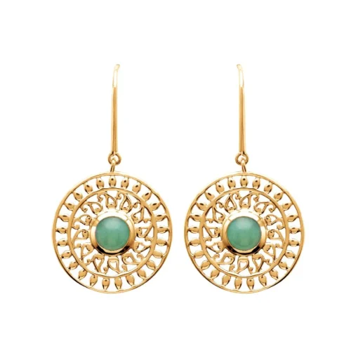 Boucle d'oreilles Pendantes femme plaqué or serti clos - Y55W650