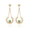 Boucle d'oreilles Pendantes femme plaqué or - Y553050