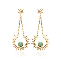 Boucle d'oreilles Pendantes femme plaqué or - Y553050