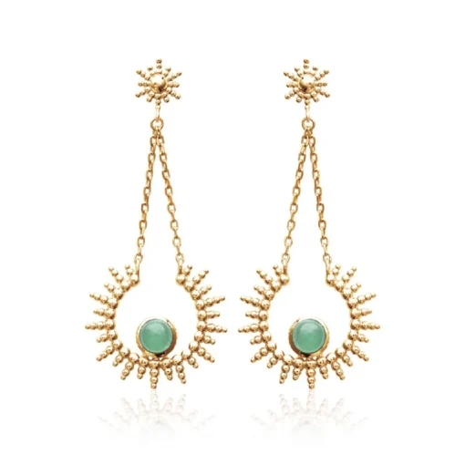 Boucle d'oreilles Pendantes femme plaqué or - Y553050