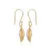 Boucle d'oreilles Pendantes femme plaqué or feuillage - Y5Y6U00