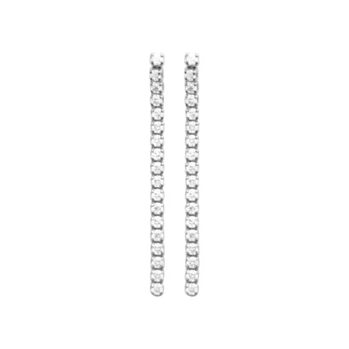 Boucle d'oreilles Pendantes femme argent rhodié - Z5564Z0