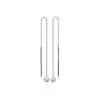 Boucle d'oreilles Pendantes femme argent rhodié blanc serti clos porté spécial - Z53WYZ0
