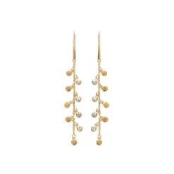 Boucle d'oreilles Pendantes femme plaqué or blanc serti clos - Y54Y6Z0