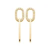 Boucle d'oreilles Pendantes femme plaqué or blanc serti griffe - Y5W4UZ0