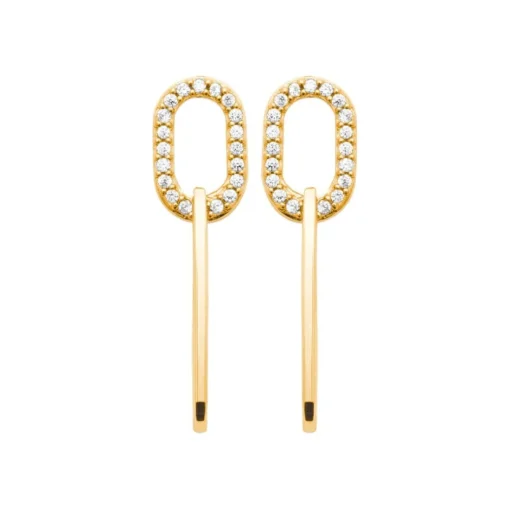 Boucle d'oreilles Pendantes femme plaqué or blanc serti griffe - Y5W4UZ0