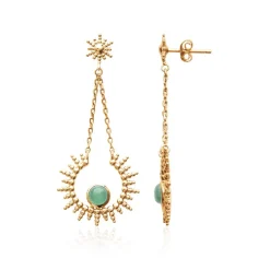 Boucle d'oreilles Pendantes femme plaqué or - Y553050