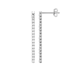 Boucle d'oreilles Pendantes femme argent rhodié - Z5564Z0