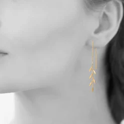 Boucle d'oreilles Pendantes femme plaqué or - Y545V00