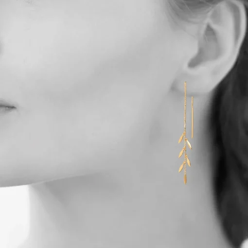 Boucle d'oreilles Pendantes femme plaqué or - Y545V00