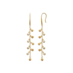 Boucle d'oreilles Pendantes femme plaqué or blanc serti clos - Y54Y6Z0
