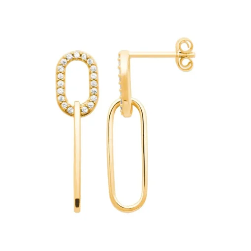 Boucle d'oreilles Pendantes femme plaqué or blanc serti griffe - Y5W4UZ0