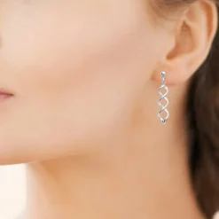 Boucle d'oreilles Pendantes femme argent rhodié - W3W3Y00