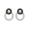 Boucles d'oreille femme argent rhodié teinté serti griffe - Z5ZV40W