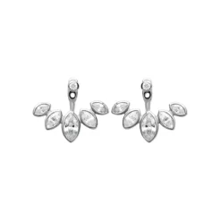 Boucles d'oreille femme argent rhodié blanc serti clos - Z53WZZ0
