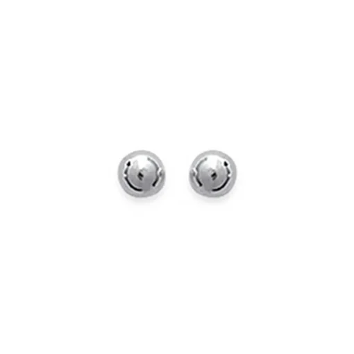 Boucles d'oreille femme argent rhodié boules - W0Y403Y3