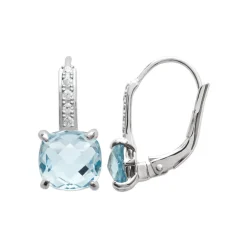 Boucles d'oreille femme argent rhodié - Z550U60
