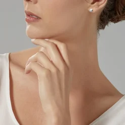 Boucles d'oreille femme argent rhodié - W0Y403Y5