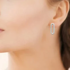 Boucles d'oreille femme argent rhodié - W5VWZ00