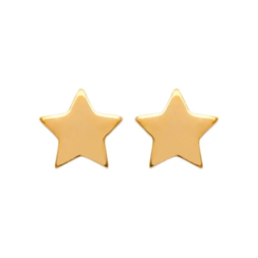 Boucles d'oreille femme plaqué or etoile 5 branches - Y44Z0