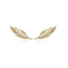 Boucles d'oreille femme plaqué or blanc serti griffe - Y5YVWZZ