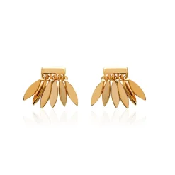 Boucles d'oreille femme plaqué or - Y545400