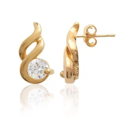 Boucles d'oreille femme plaqué or - Y4363Z0