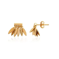 Boucles d'oreille femme plaqué or - Y545400