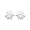 Boucles d'oreille mixte argent rhodié blanc serti griffe serti griffe classique - Z0YZ5364Z