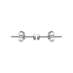 Boucles d'oreille mixte argent rhodié serti clos rhodie - Z5ZZ5Z0Y