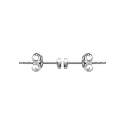 Boucles d'oreille mixte argent rhodié serti clos rhodie - Z5ZZ5Z0Y