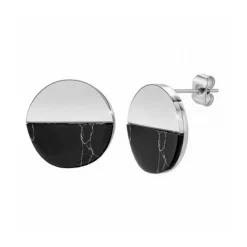 Boucles d'oreilles Angèle M B2423-ARGENT - Acier Argent