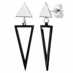 Boucles d'oreilles Angèle M - B2401-ARGENT Acier Argent