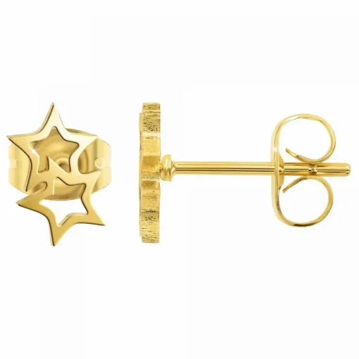 Boucles d'oreilles Angèle M - B2325-DORE Acier Doré