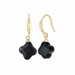 Boucles d'oreilles Angèle M - B2482-NOIR Métal Doré