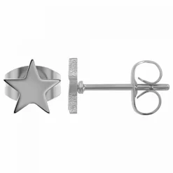 Boucles d'oreilles Angèle M - B2320-ARGENT Acier Argent