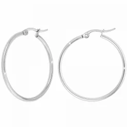 Boucles d'oreilles Angèle M - B2261-ARGENT Acier Argent