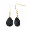 Boucles d'oreilles Angèle M - B2499-NOIR Acier Doré