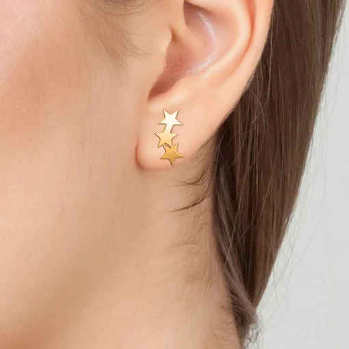 Boucles d'oreilles Angèle M - B2323-DORE Acier Doré