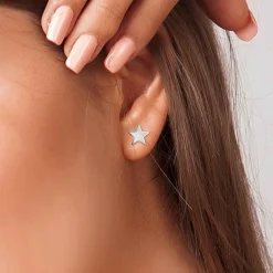 Boucles d'oreilles Angèle M - B2320-ARGENT Acier Argent