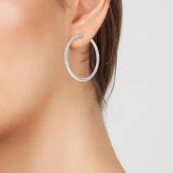 Boucles d'oreilles Angèle M - B2261-ARGENT Acier Argent