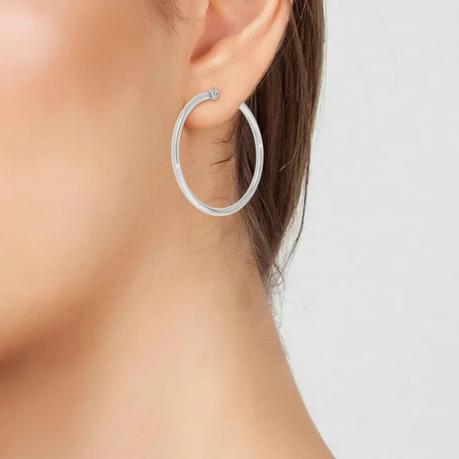 Boucles d'oreilles Angèle M - B2261-ARGENT Acier Argent