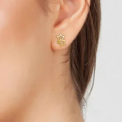 Boucles d'oreilles Angèle M - B2325-DORE Acier Doré