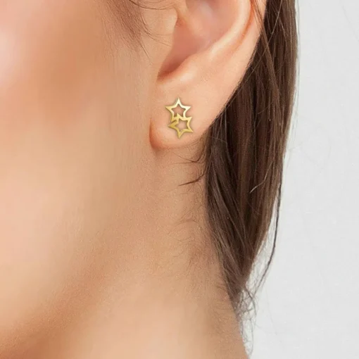 Boucles d'oreilles Angèle M - B2325-DORE Acier Doré