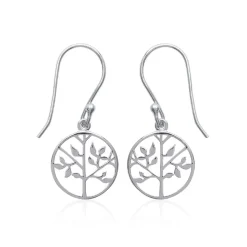 Boucles d'oreilles Arbre de vie Pendantes Argent Maison de la Bijouterie W4U0U00