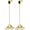 Boucles d'oreilles Arielle Doré & Onyx Noir