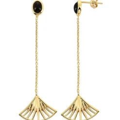 Boucles d'oreilles Arielle Doré & Onyx Noir