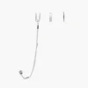 Boucles D'oreilles Balaboosté Cuff D'oreille Avec Stud Strass - 3502456533394 Métal Argent