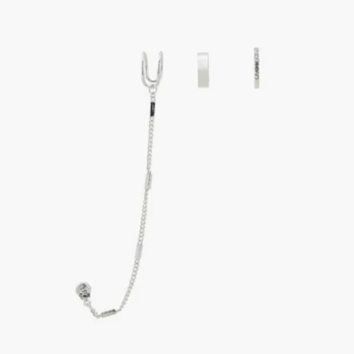 Boucles D'oreilles Balaboosté Cuff D'oreille Avec Stud Strass - 3502456533394 Métal Argent
