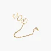 Boucles D'oreilles Balaboosté Cuff D'oreille Avec Stud Strass - 3502456299313 Métal Doré